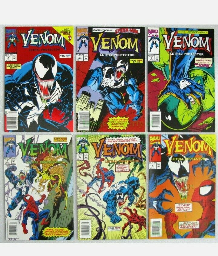 Venom: Lethal Protector COMPLETE SERIES 1-6 SET (6)  1993, Marvel) RARE MCU 