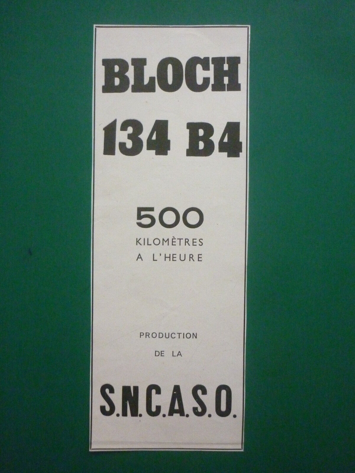 6/1938 PUB AVIONS MARCEL BLOCH SNCASO BLOCH 134 B-4 ORIGINAL FRENCH AD