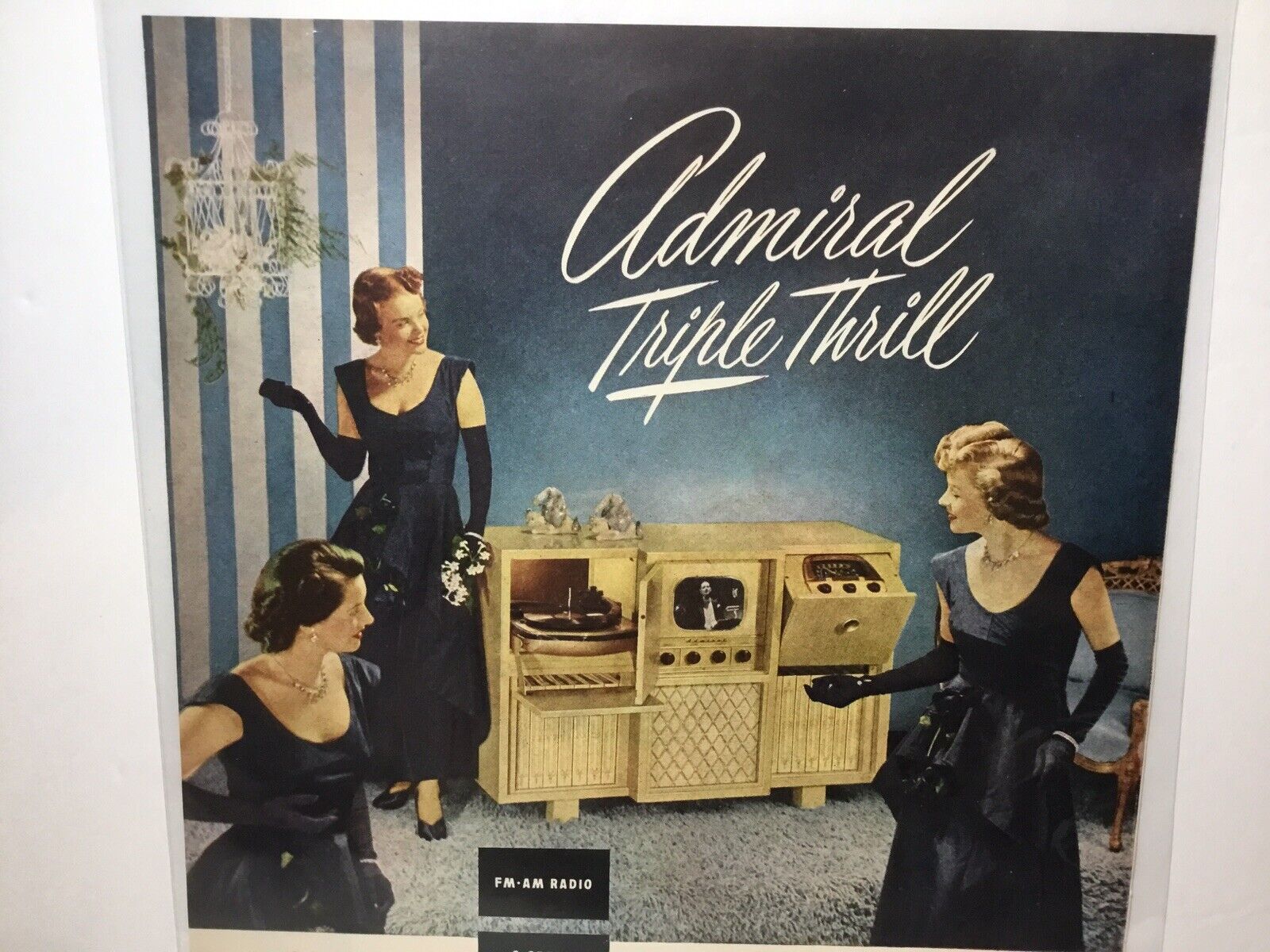 1948 Admiral Entertainment Center Original Magazine Ad.