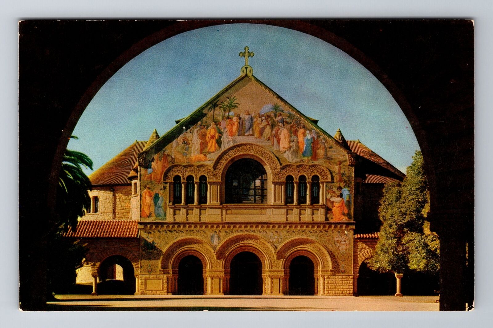 Stanford CA-California, Stanford Chapel, Stanford University, Vintage Postcard