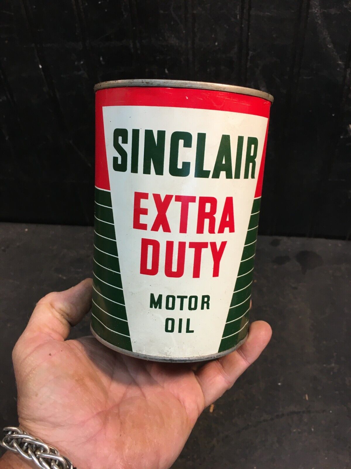 Vintage Sinclair Motor Oil Can Heavy Duty  Empty Can  20 20 W