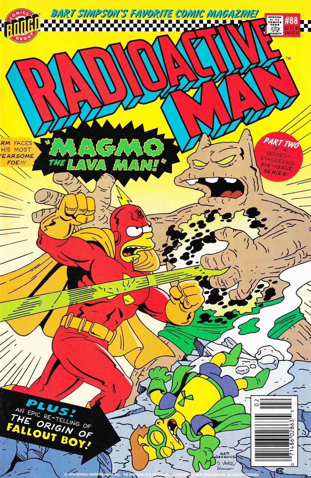 Radioactive Man #88 Newsstand Cover (1993-1994) Bongo Comics