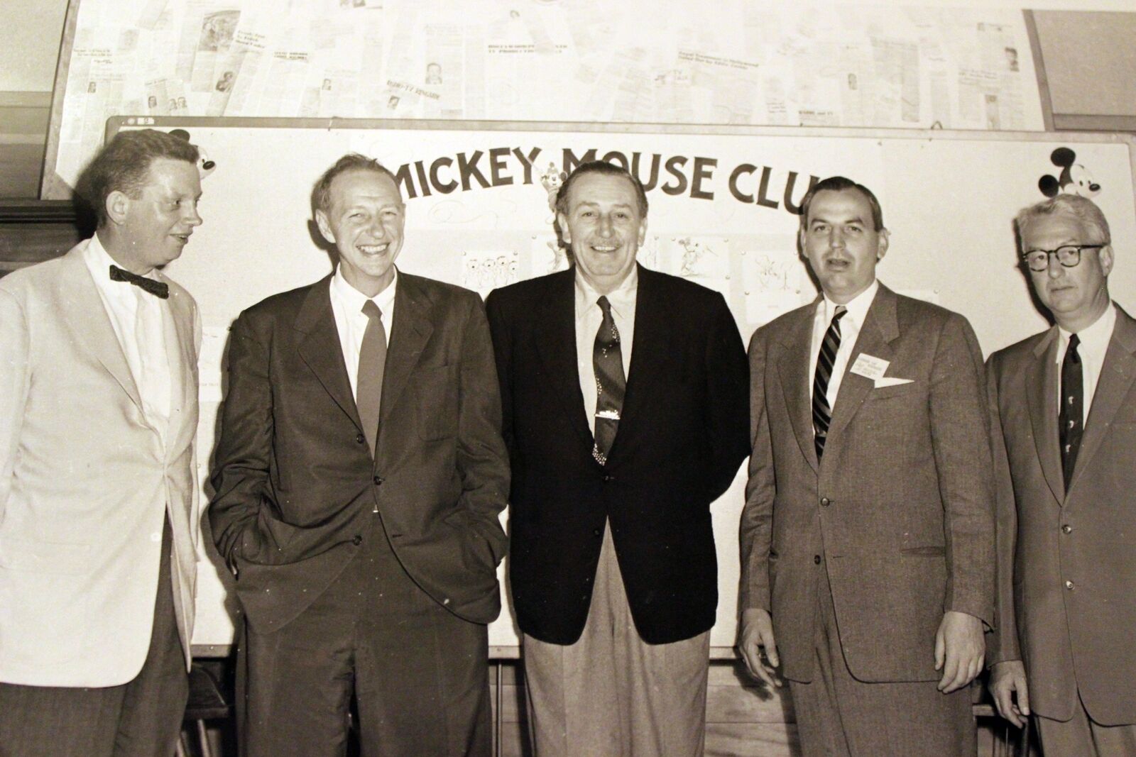 Walt Disney 1955 Penthouse Club Studio Photo Mickey Mouse Club TV Sponsor Execs