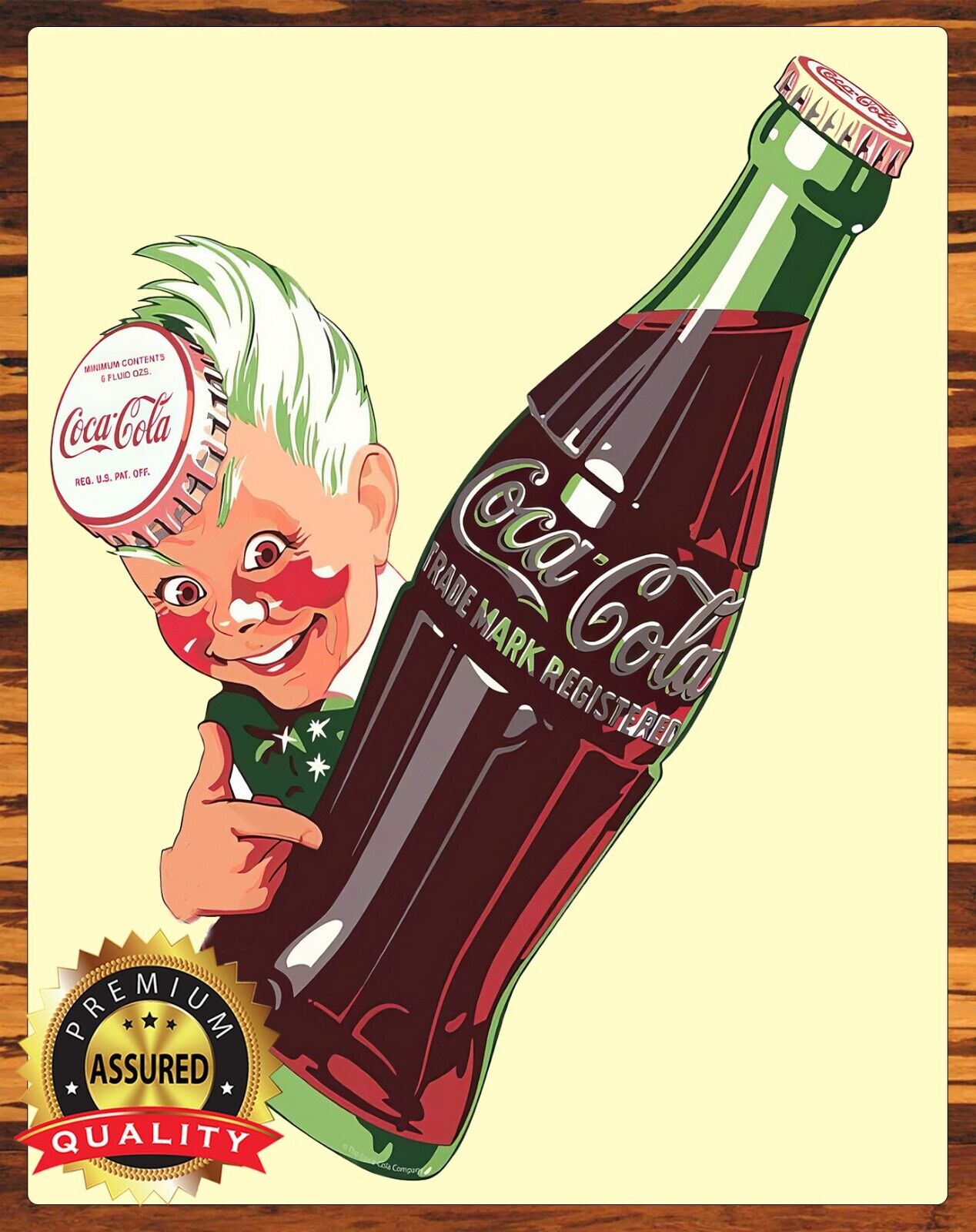 Coca-Cola - 1950s - Restored - Rare - Metal Sign 11 x 14