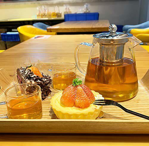 Glass Teapot Glass Tea Kettle 1300ml/43oz Tea Pot Set with infuser StovetopSafe
