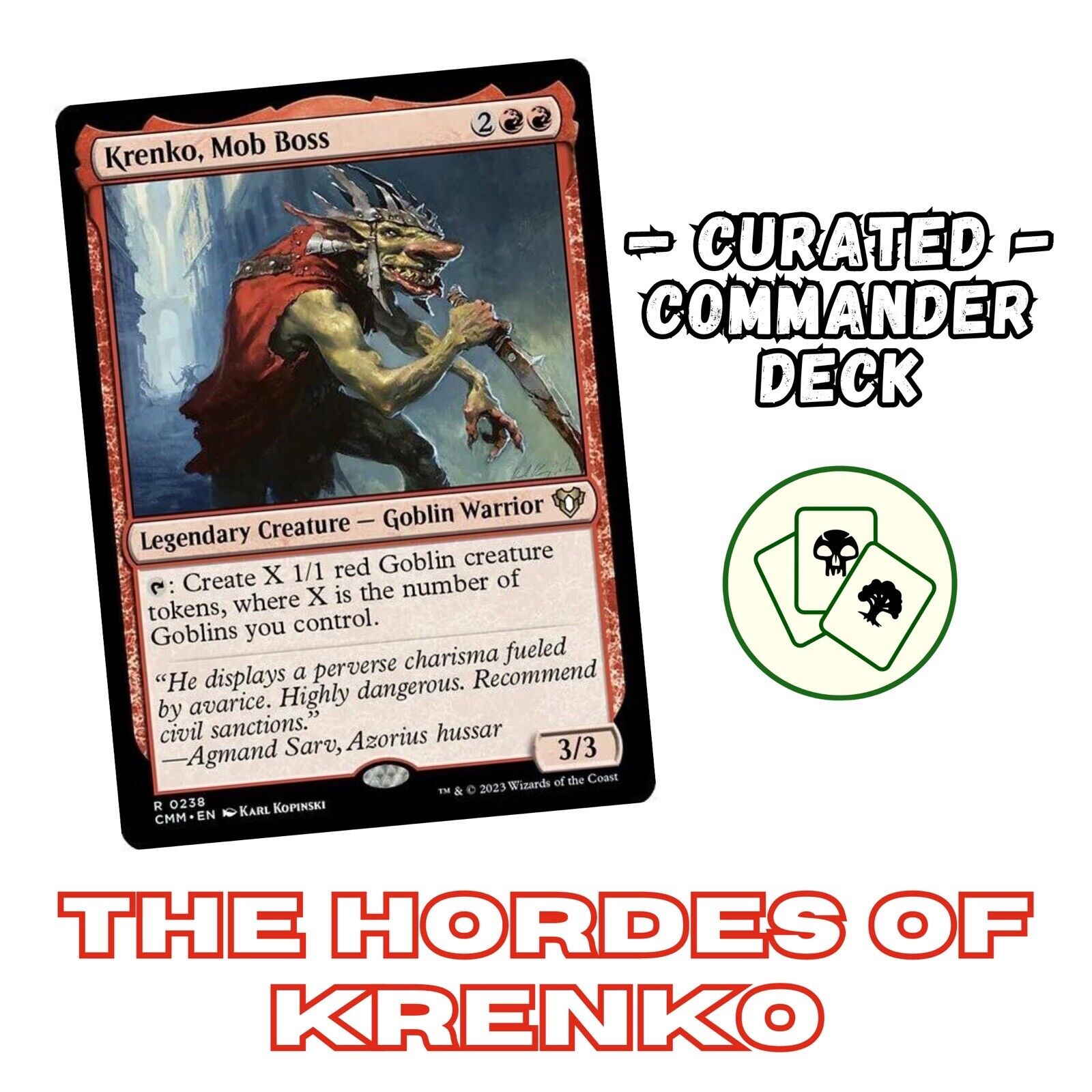 Krenko, Mob Boss - Goblin Tribal Deck | Custom Commander Deck | MTG EDH