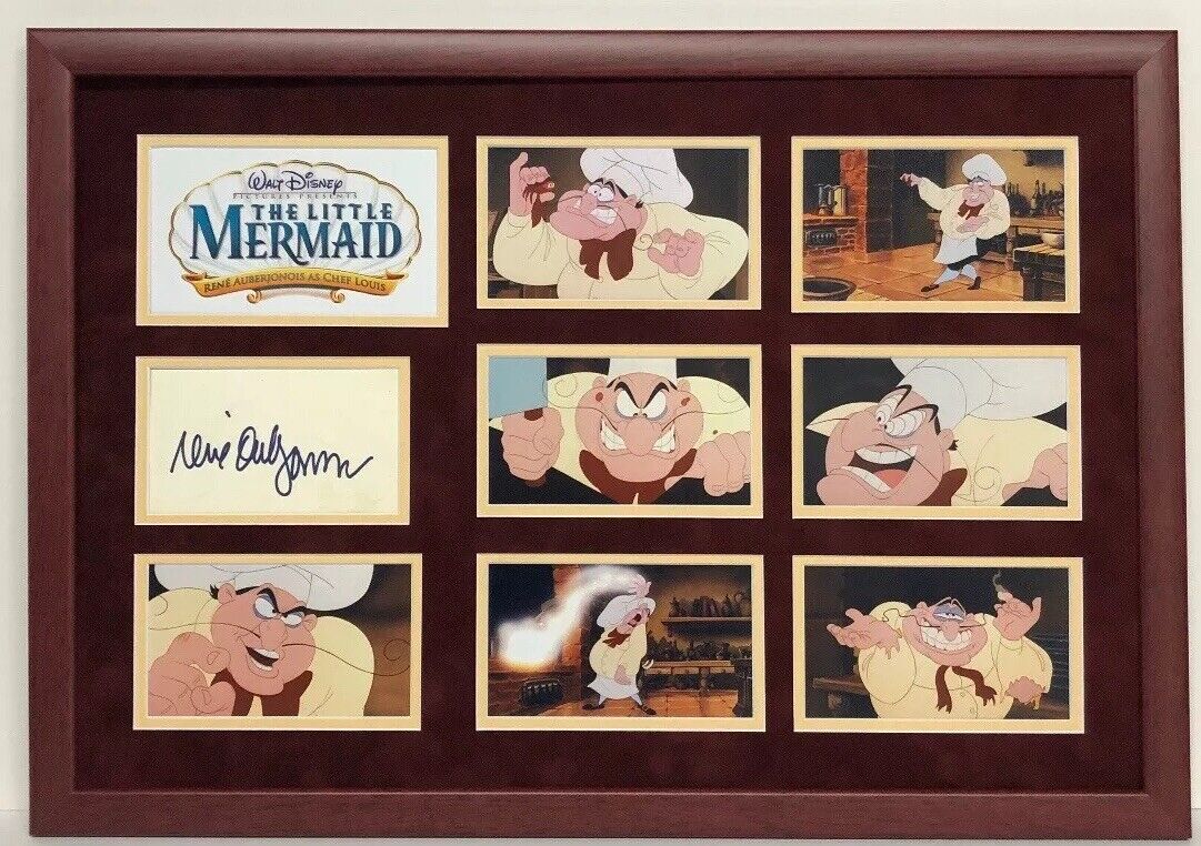 The Little Mermaid René Auberjonois Chef Signed   Autographed Frame 22x15