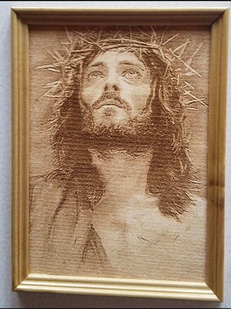Laser Engraved On Wood Jesus  