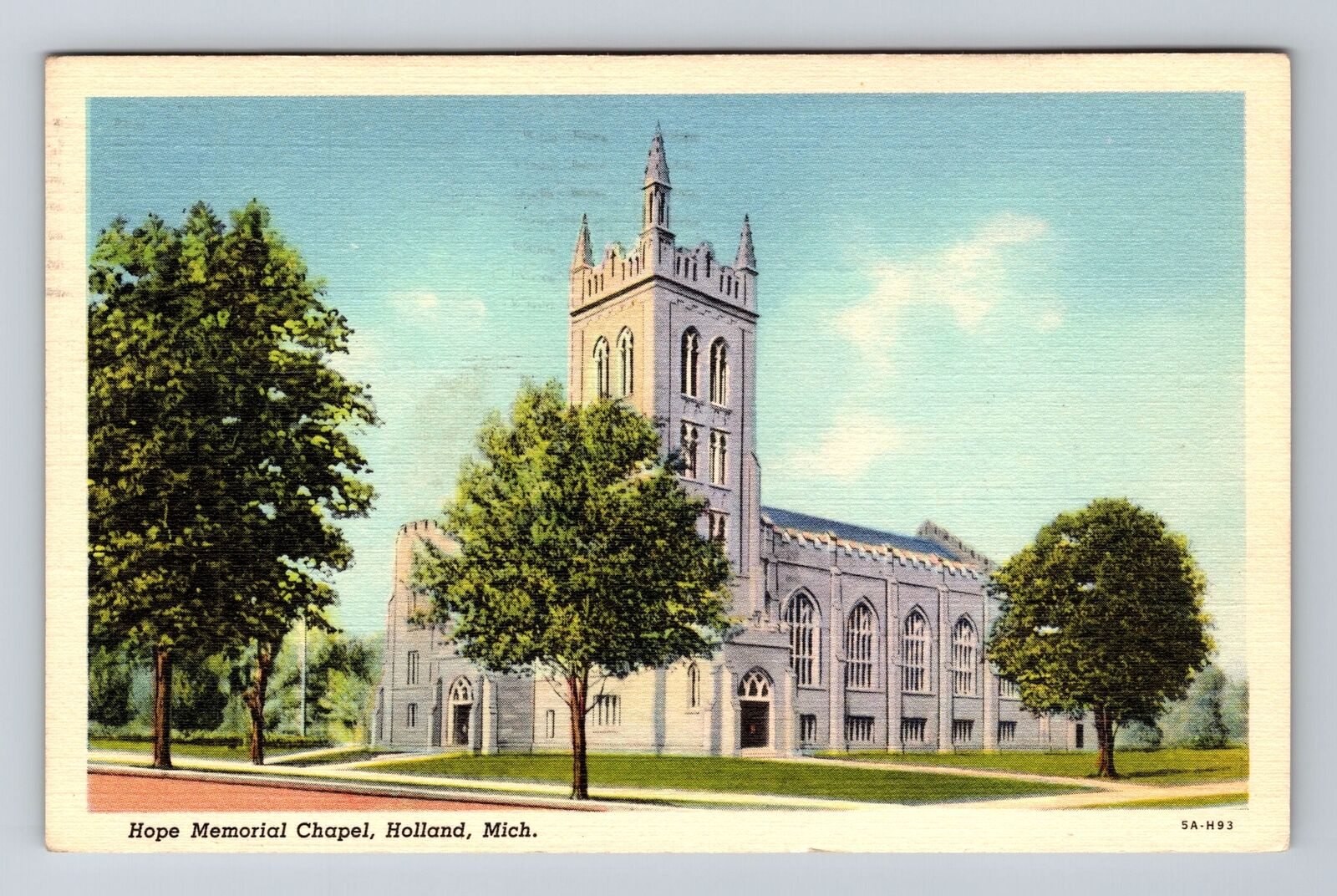 Holland MI-Michigan, Hope Memorial Chapel, c1940 Antique Vintage Postcard
