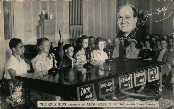 Movie TV Advert. 1940 The Quiz Kids Sponsored by Alka-Seltzer The Quiz Kids