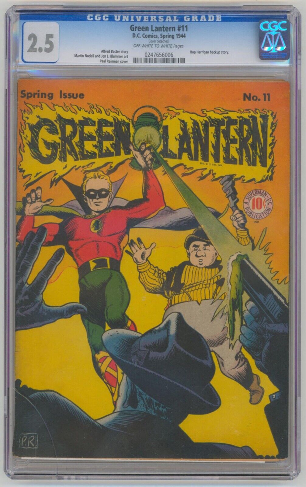 GREEN LANTERN #11 CGC 2.5 Golden Age, DC Comics 1944 Crack in slab
