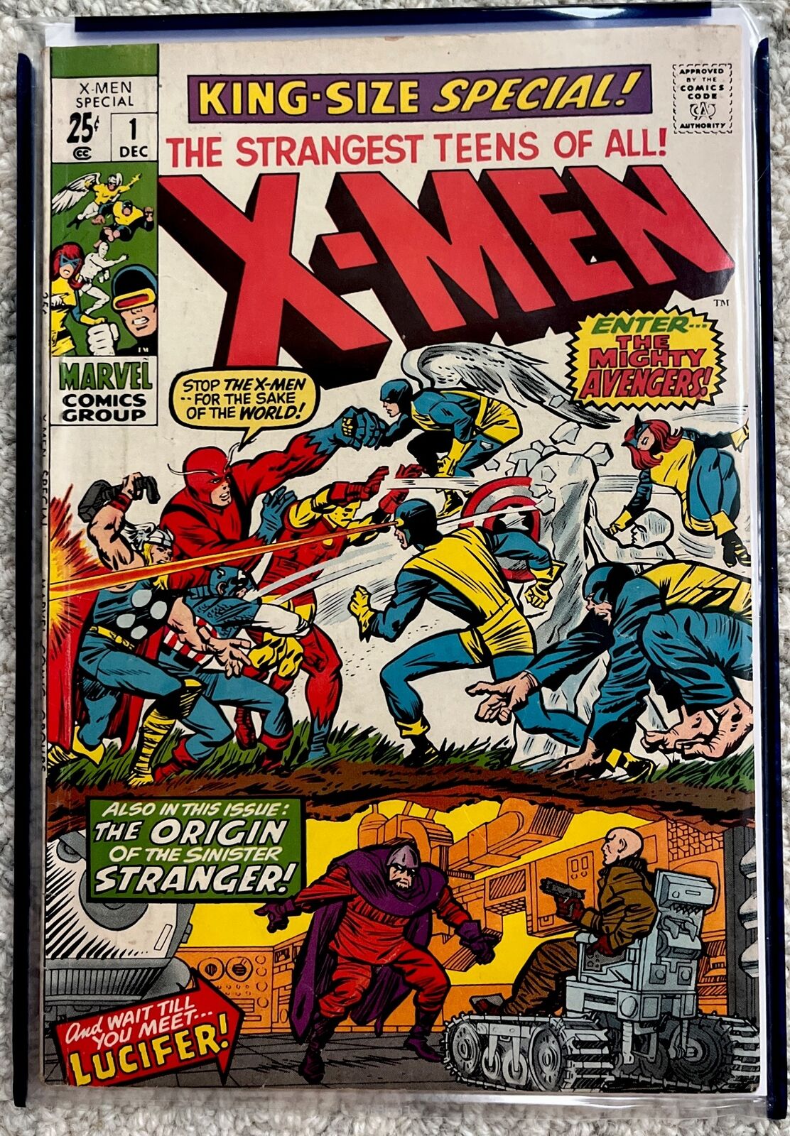 X-MEN KING-SIZE SPECIAL NUMBER 1: ORIGIN STRANGER AVENGERS STAN LEE - High Grade