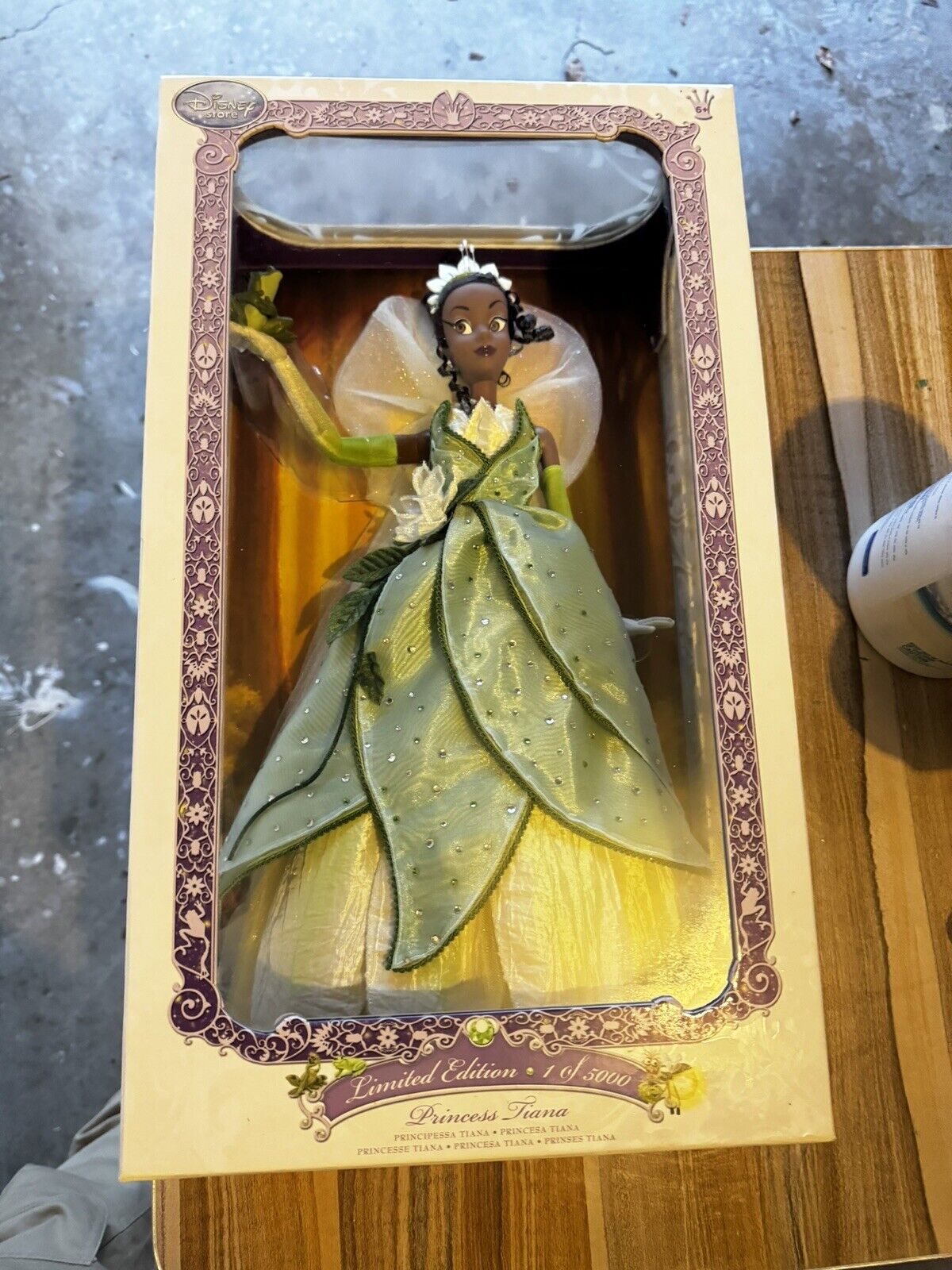 limited edition 17 Princess Tiana Doll New 17in Disney 1 of 5000 With Unopen DVD