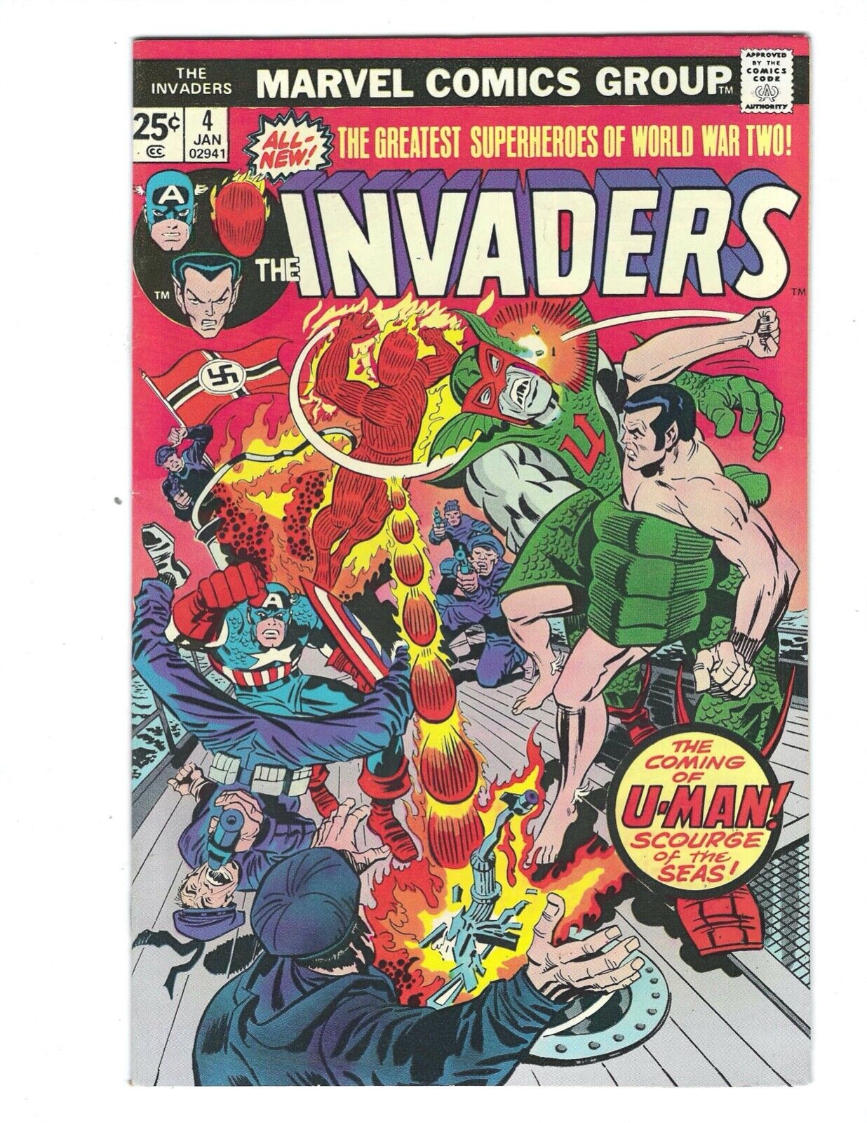 Invaders #4 1976 Unread NM- or better Coming of U-Man  Combine Shipping