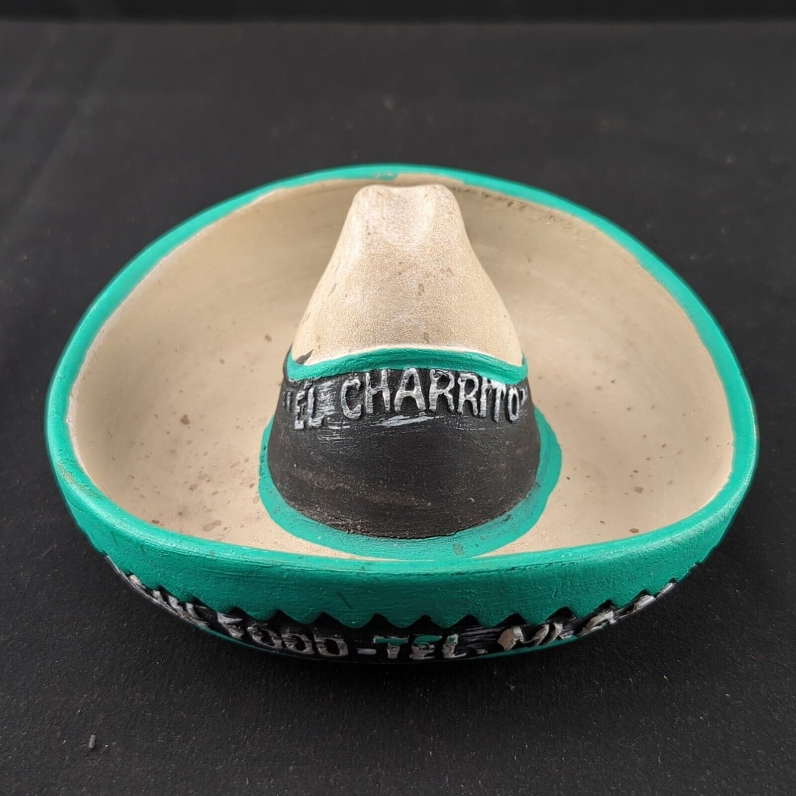 Vintage 1960s El Charrito Ventura CA Sombrero Ceramic Ash Tray Mexico Ashtray