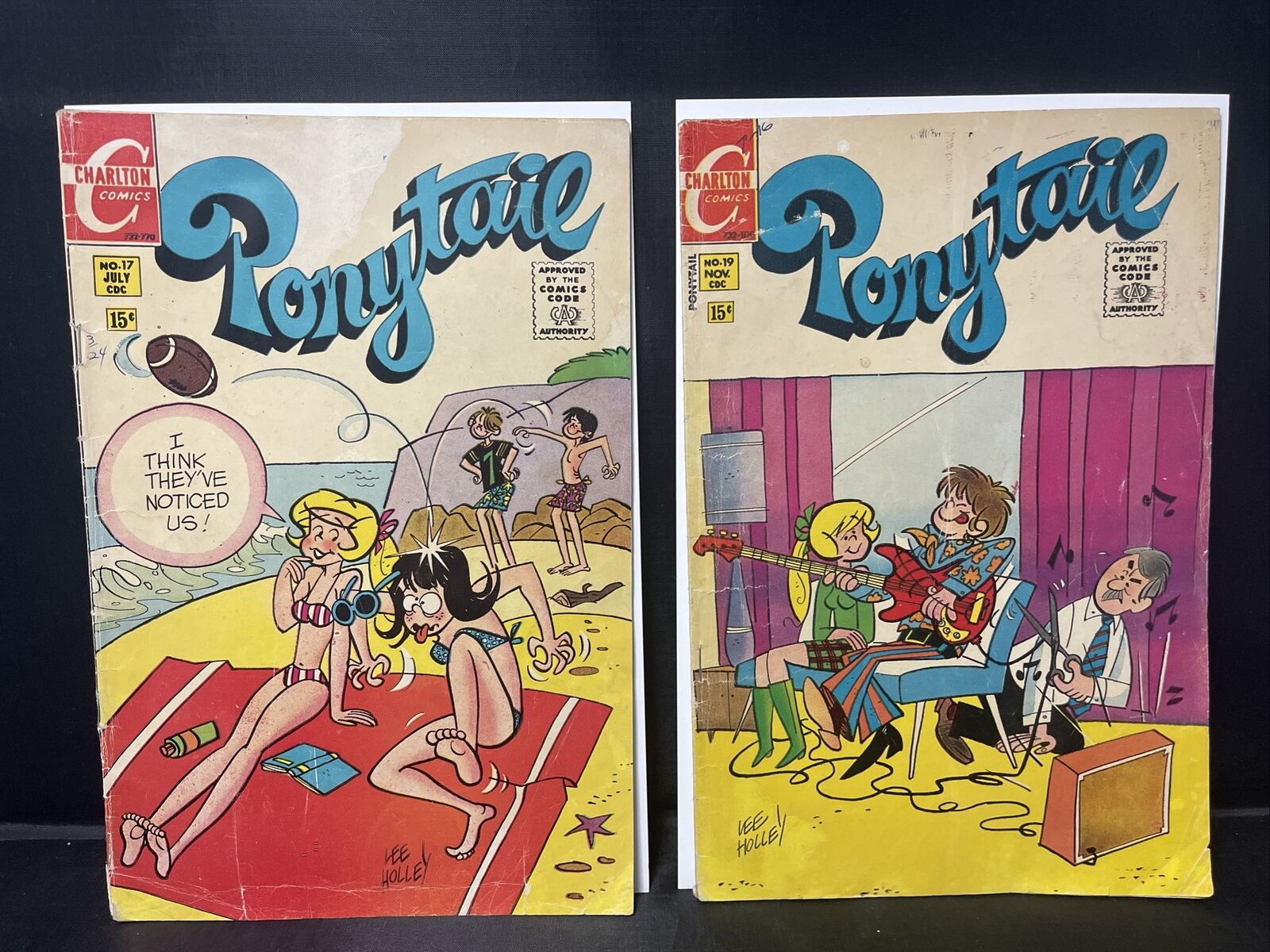 Ponytail #17,19 ~15 Cent Charlton Comics 1970 Lee Holley Vintage HTF