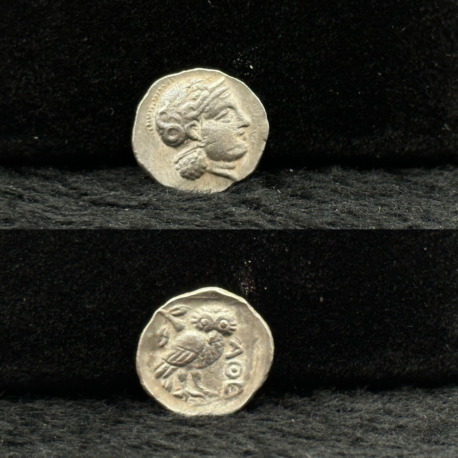 Genuine Good Condition Ancient Greek Solid Silver Attica Owl Tetradrachm Coin