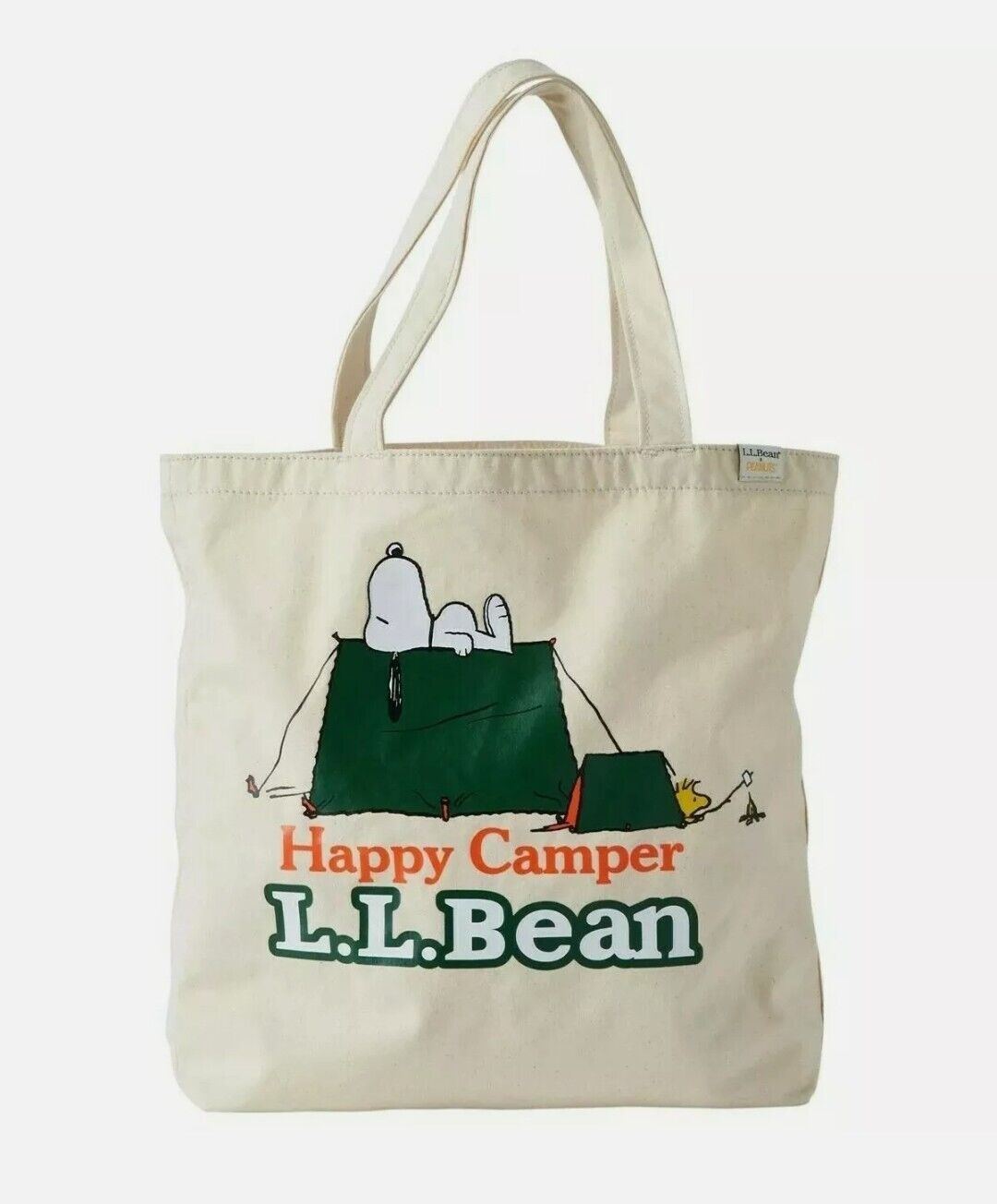 ⚡RARE⚡ LL BEAN PEANUTS \'Snoopy On Tent\' Snoopy Bag *NEW W/TAGS* Snoopy Tote Bag
