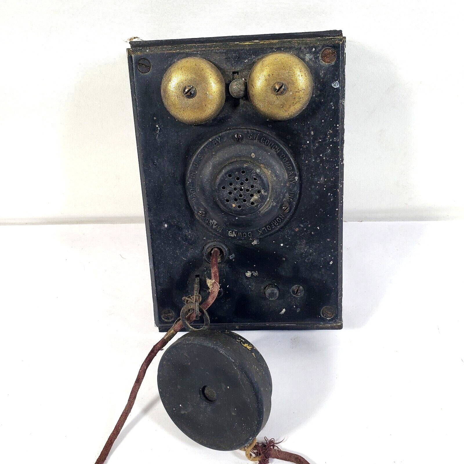 Antique S. H. Couch Wall Intercom Telephone Vintage WWII Era Sold As