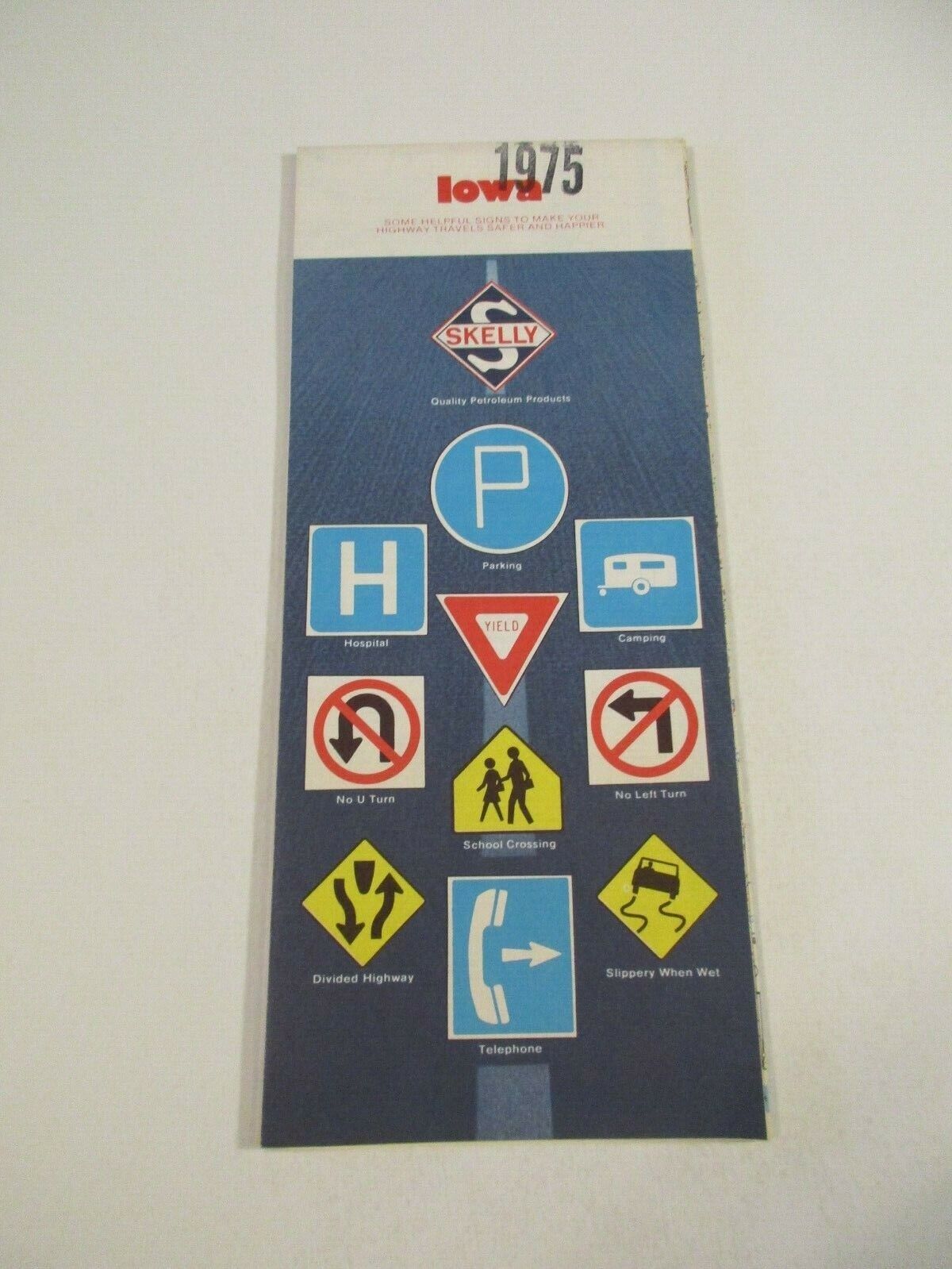 Vintage 1975 Skelly Iowa Oil Gas Service Station Travel Road Map~Box Y3