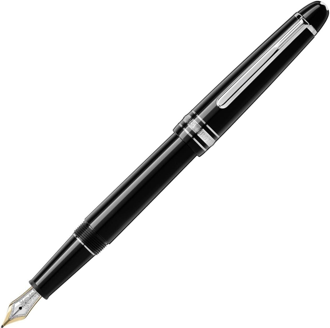New Authentic Montblanc Meisterstuck Platinum  Fountain Pen F Black Friday Deal