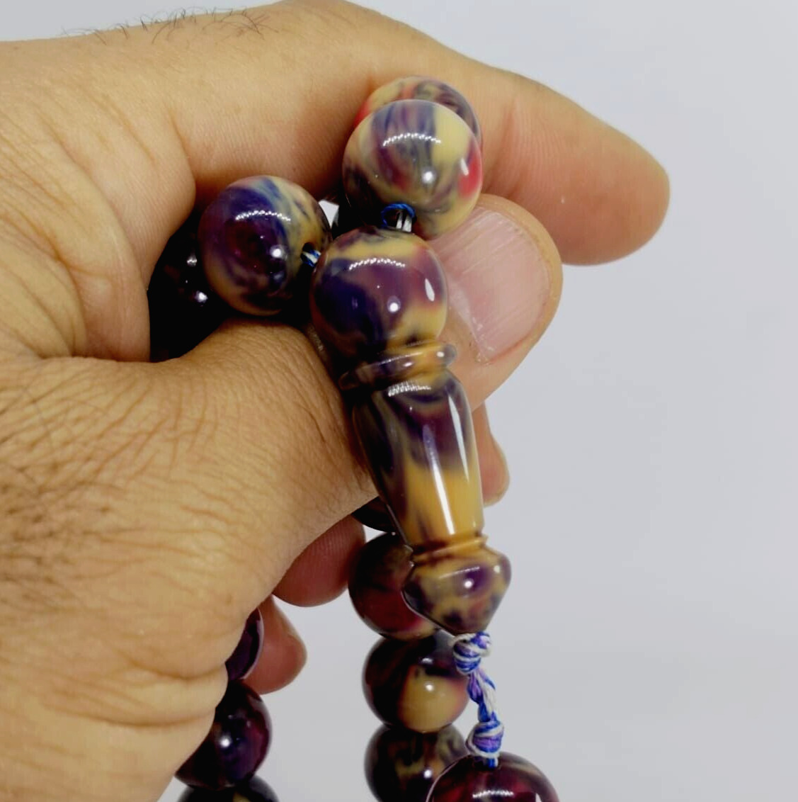 New Rare Islamic colorful Sandalos Amber Rosary Tasbih 33Prayer beadسندلوس خريطه