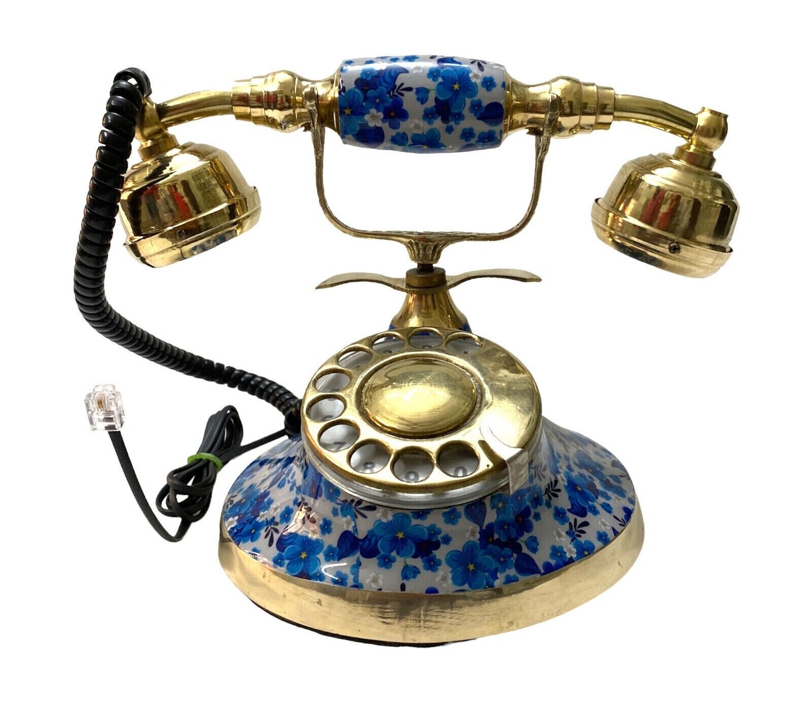 Rotary Telephone Antique Victorian Nautical Brass Working Bautiful Telephone