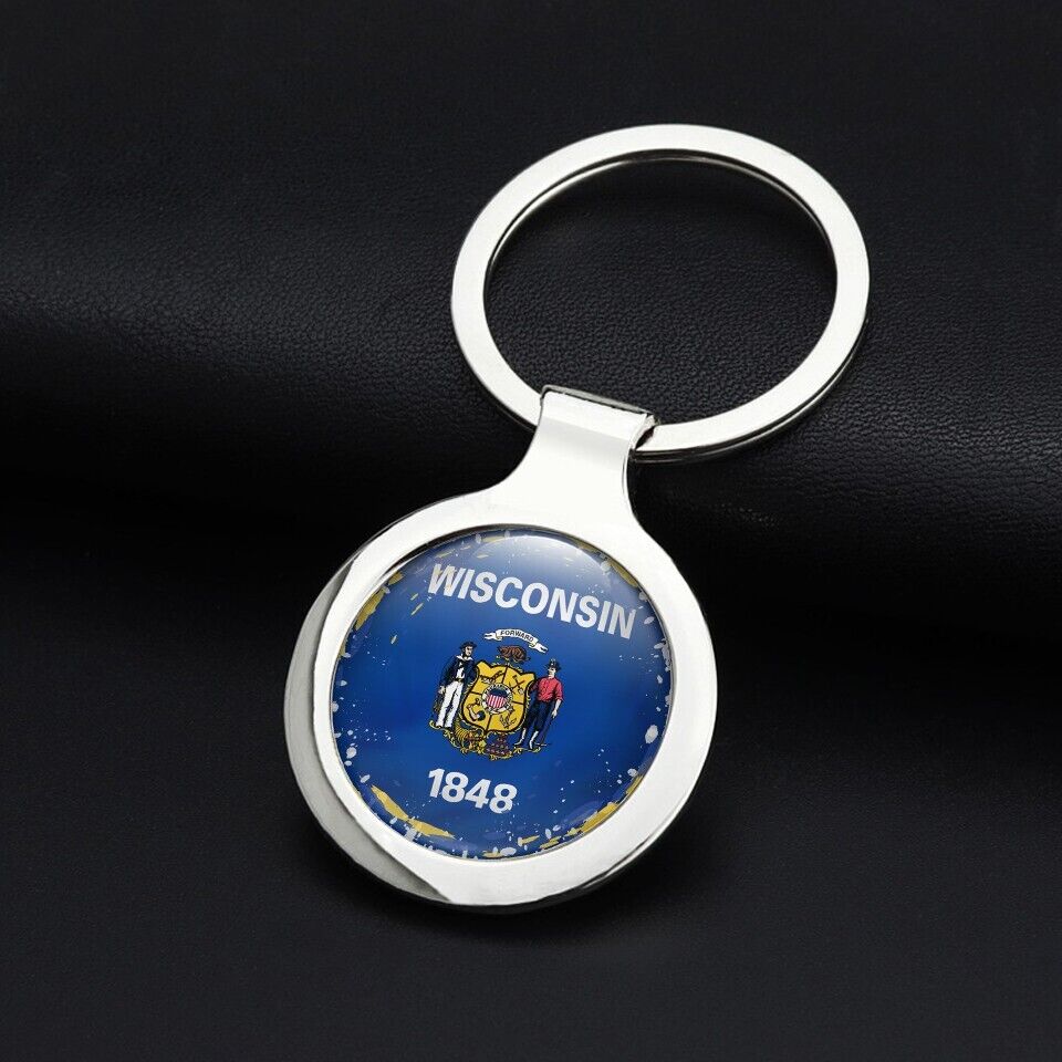 Metal Keychain Wisconsin Premium Quality Key Holder Unique Gift Car Accessories