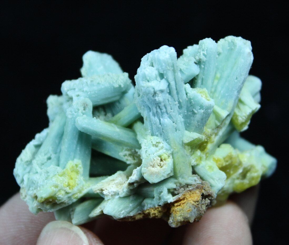 Blue Plumbogummite after Pyromorphite cluster Yangshuo China CM572276