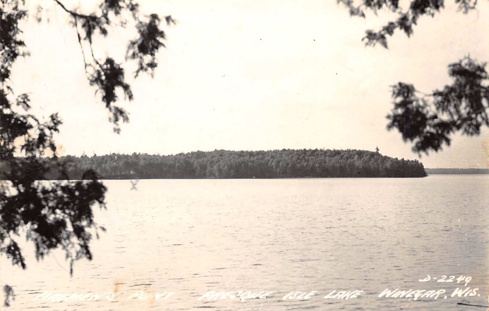 Fireman's Point Presque Isle Winegar WI Wisconsin RPPC c1940 Postcard 4317