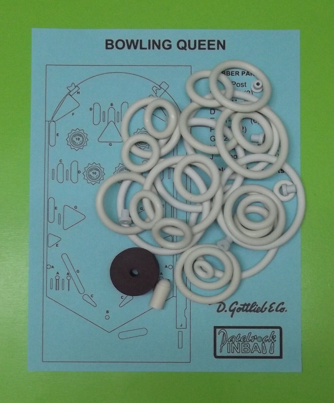 1964 Gottlieb Bowling Queen Pinball Machine Rubber Ring Kit