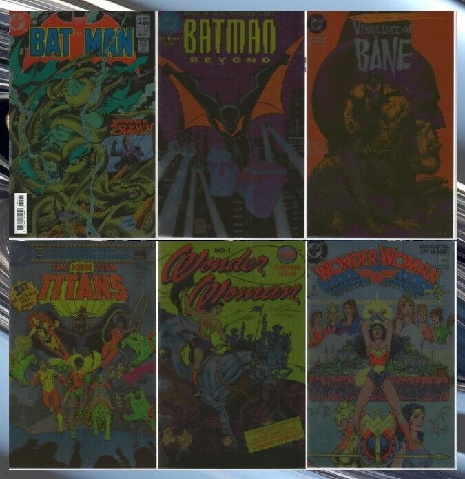 Batman Vengeance of Bane Teen Titans Wonder Woman - Lot of 6 DC Foil - All 6 NM+