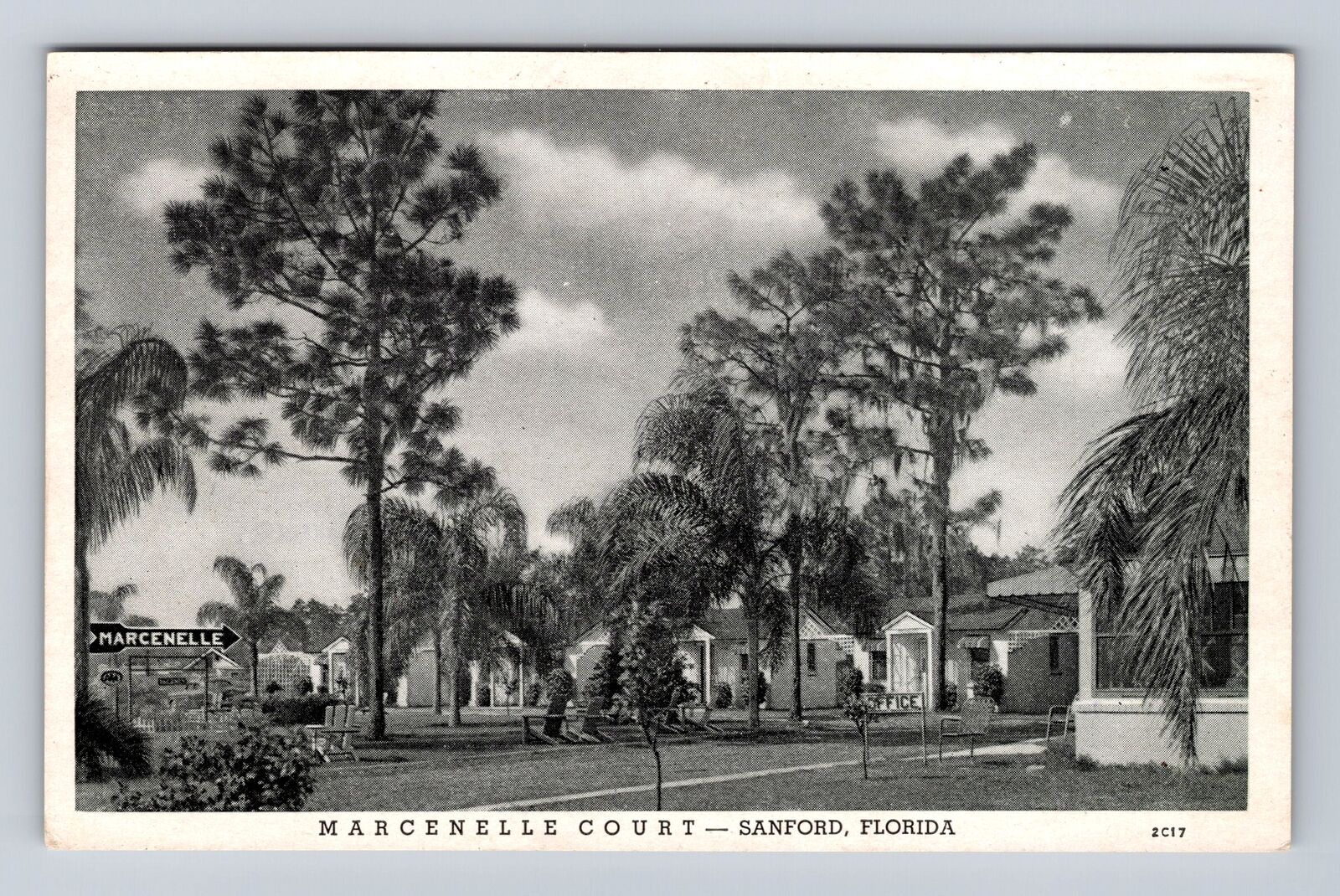 Sanford FL-Florida, Marcenelle Court Antique, Vintage Postcard