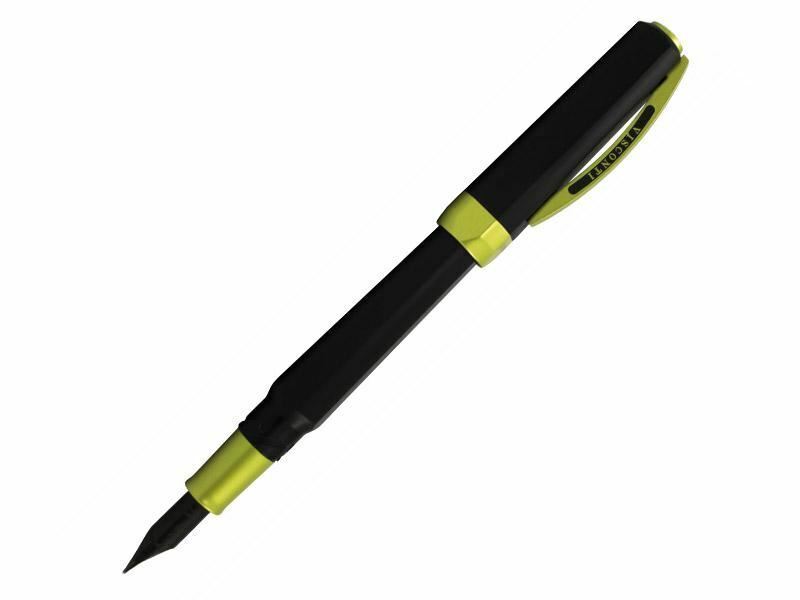 Visconti Opera Metal Roadster Black/Yellow Medium Fountain Pen (#738ST02)