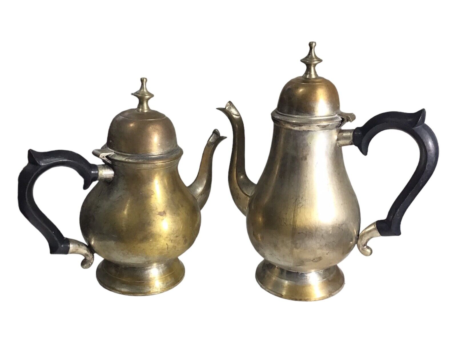 Vintage EPNS Brass Coffee & Tea Pots