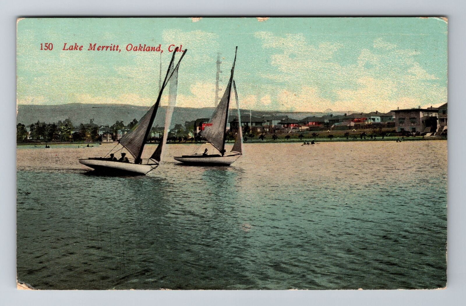 Oakland CA-California, Lake Merritt, Antique, Vintage c1912 Souvenir Postcard
