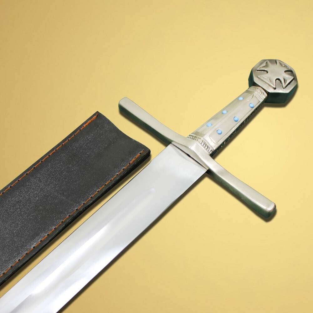 Handmade Medieval Robin Hood Sword Replica with customized Leather Scabbard