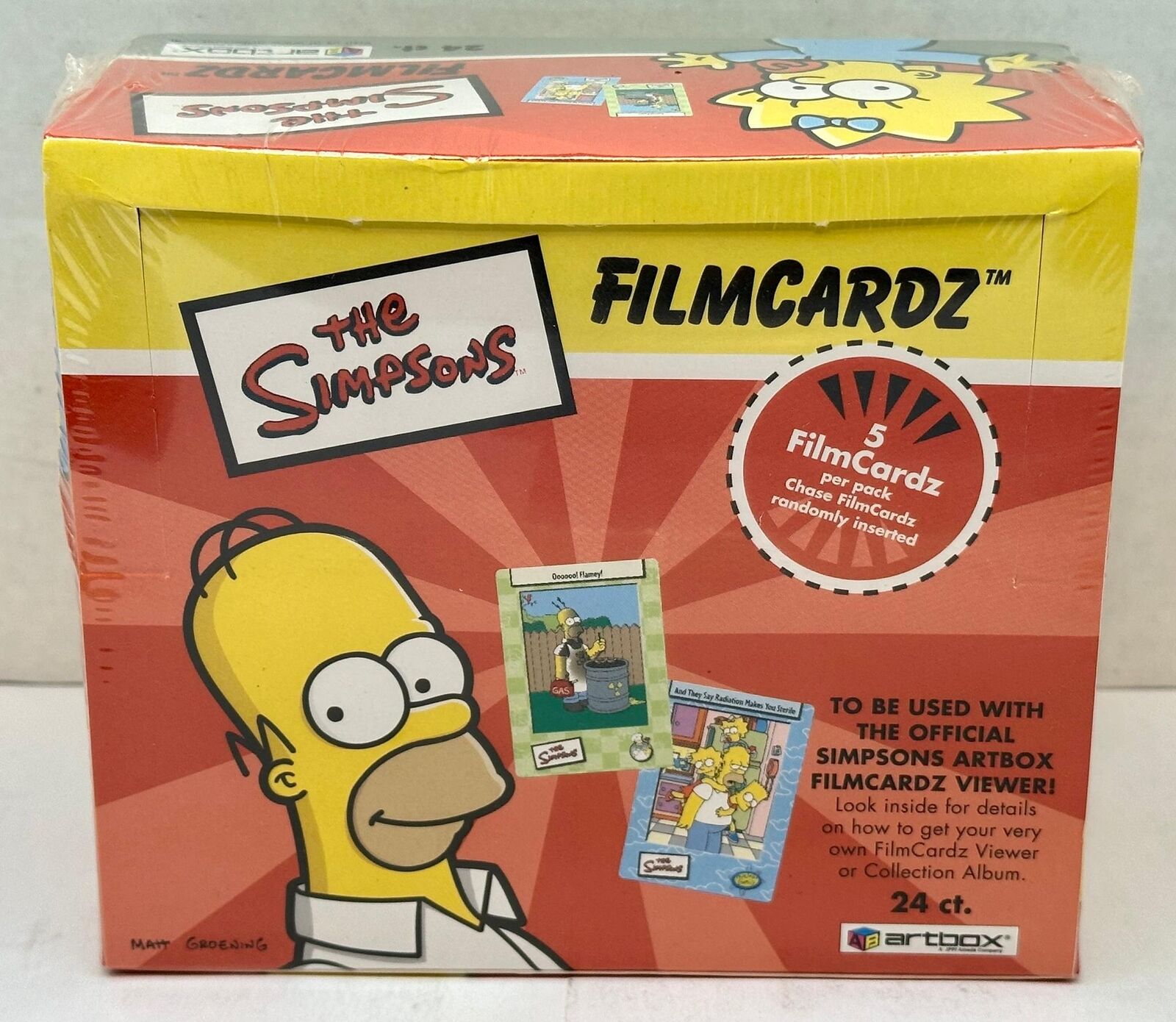 2003 Simpsons Filmcardz Card Box 24 Packs Artbox Factory Sealed