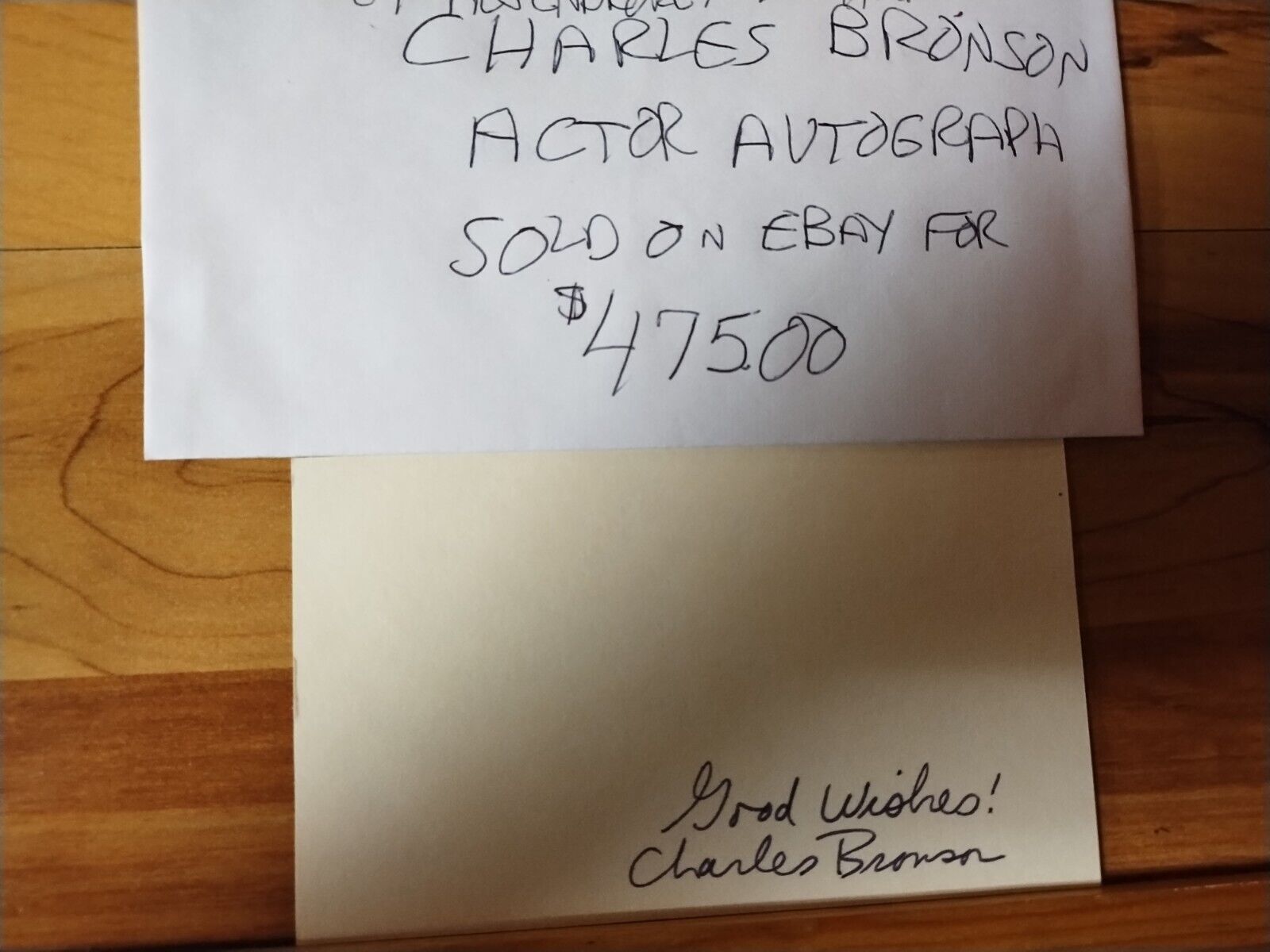 Charles Bronson Autograph