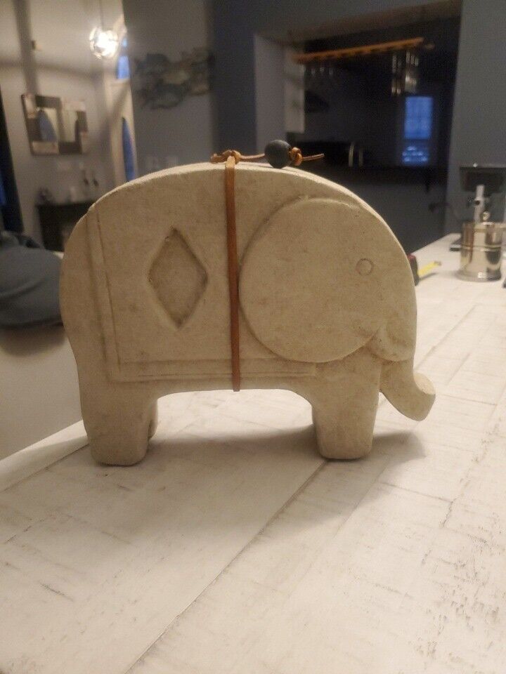 Midcentury Modern Textured Plaster Elephant Sculpture