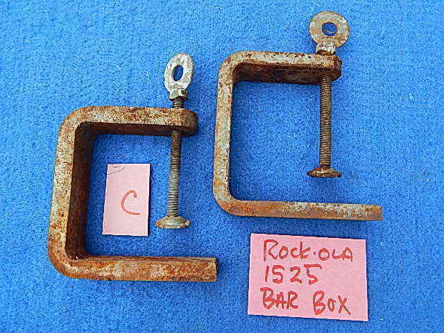 1941 Rock-ola wall box 1525 Dial-A-Tune Bar Box Mounting Clamps