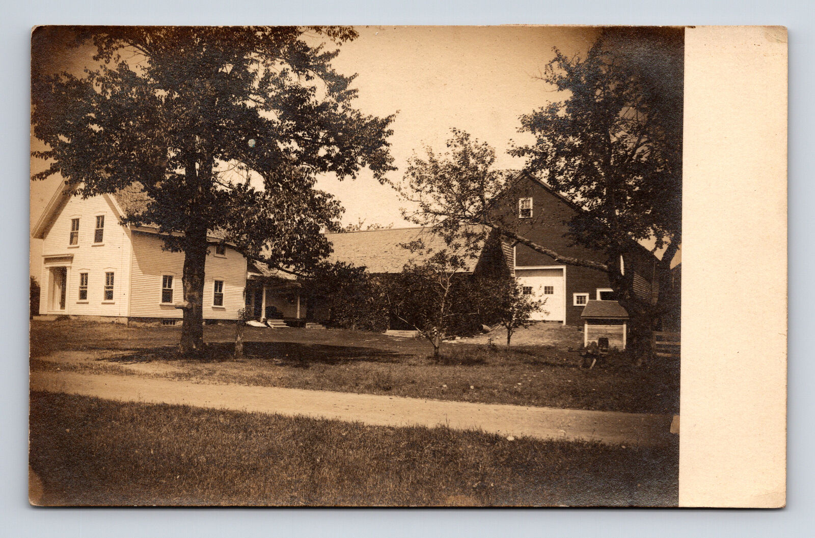 1909 RPPC View of Large Farm and Residence Unknown Location Postcard