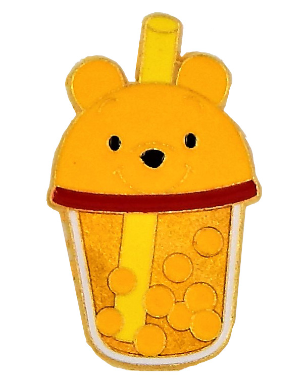 Winnie The Pooh Boba Milk Tea Drink Individual Disney Park Trading Pin Brand New