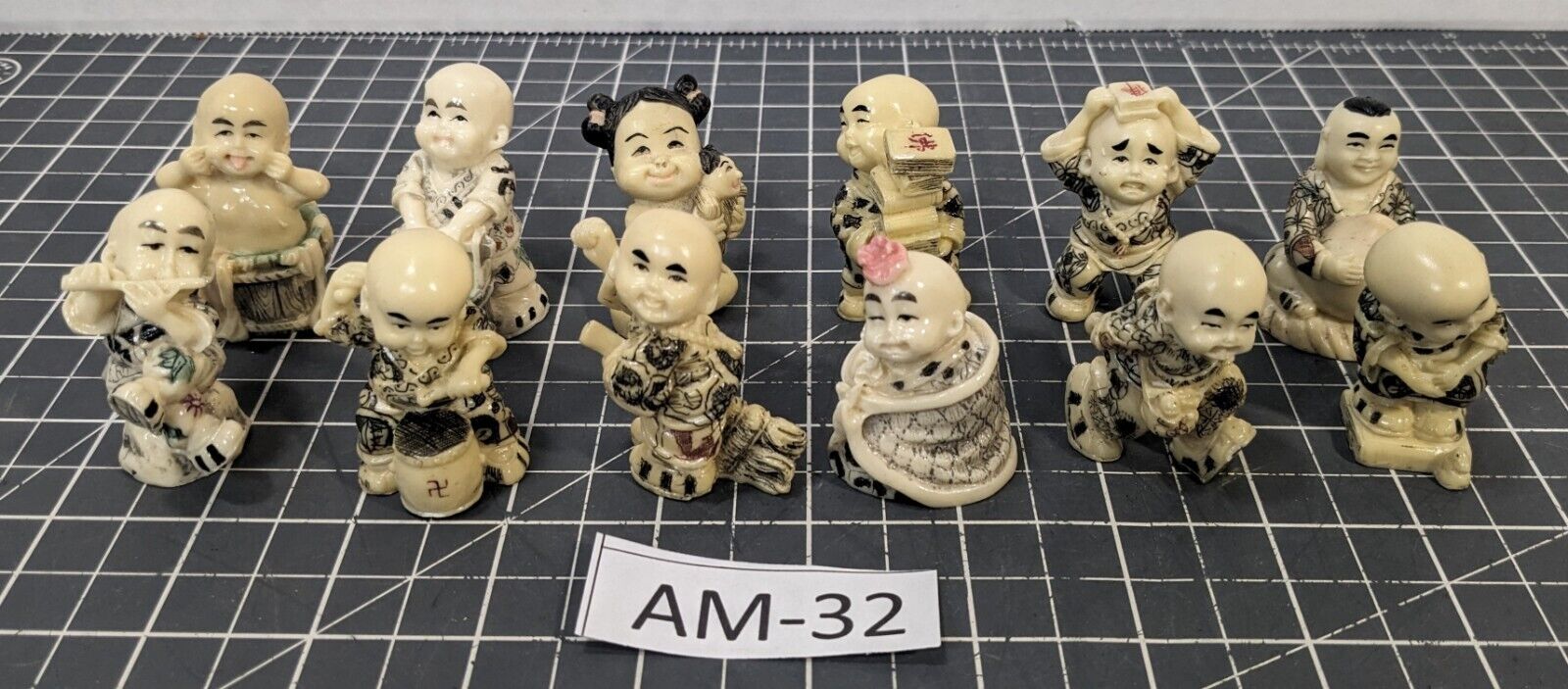 ** (12) Chinese Resin Figurines (Kids Posing) AM-32