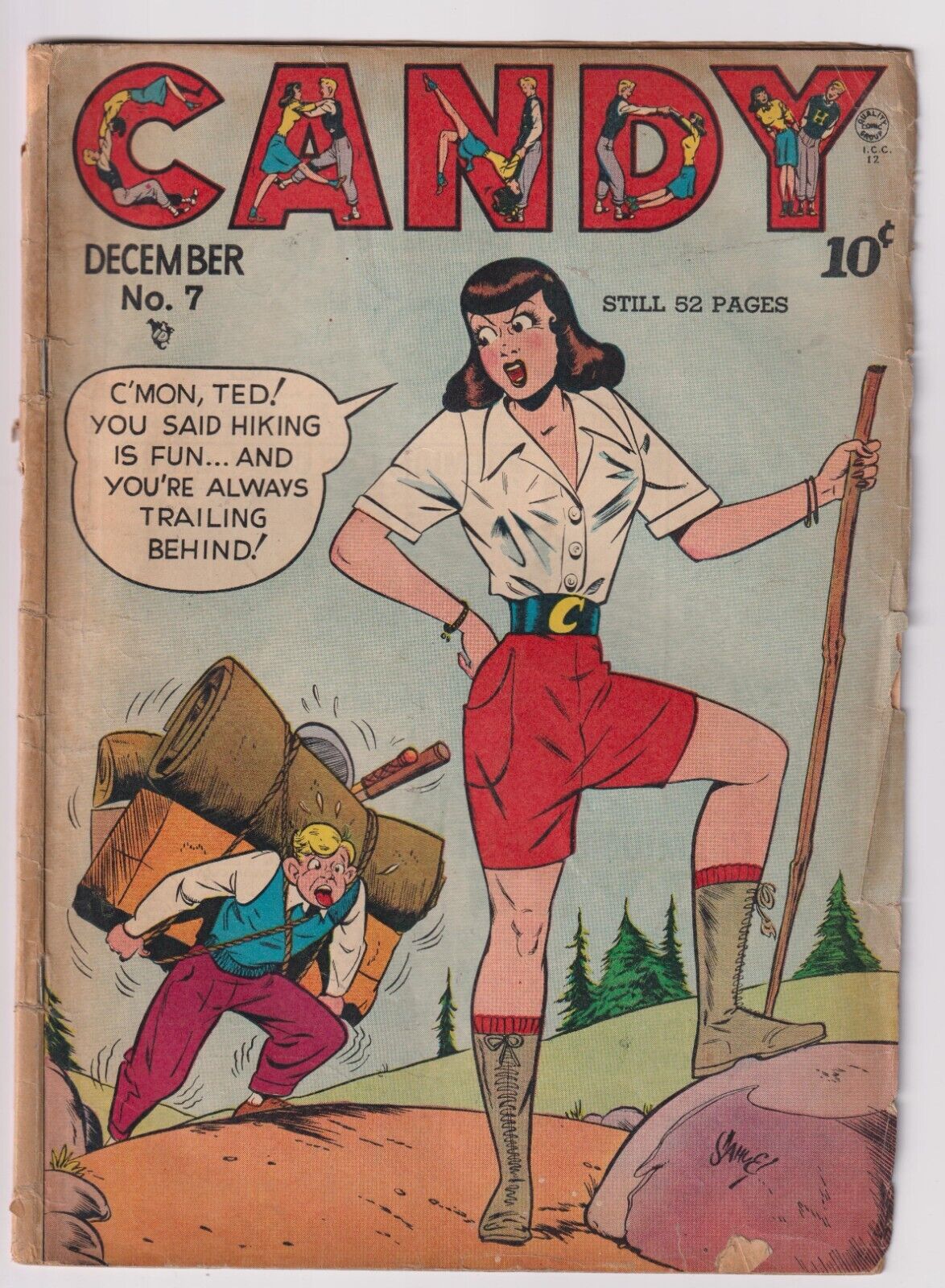 Candy #7 (1948) FN/VF 7.0 Quality Comics Harry Sahle Cover and Art 52 page