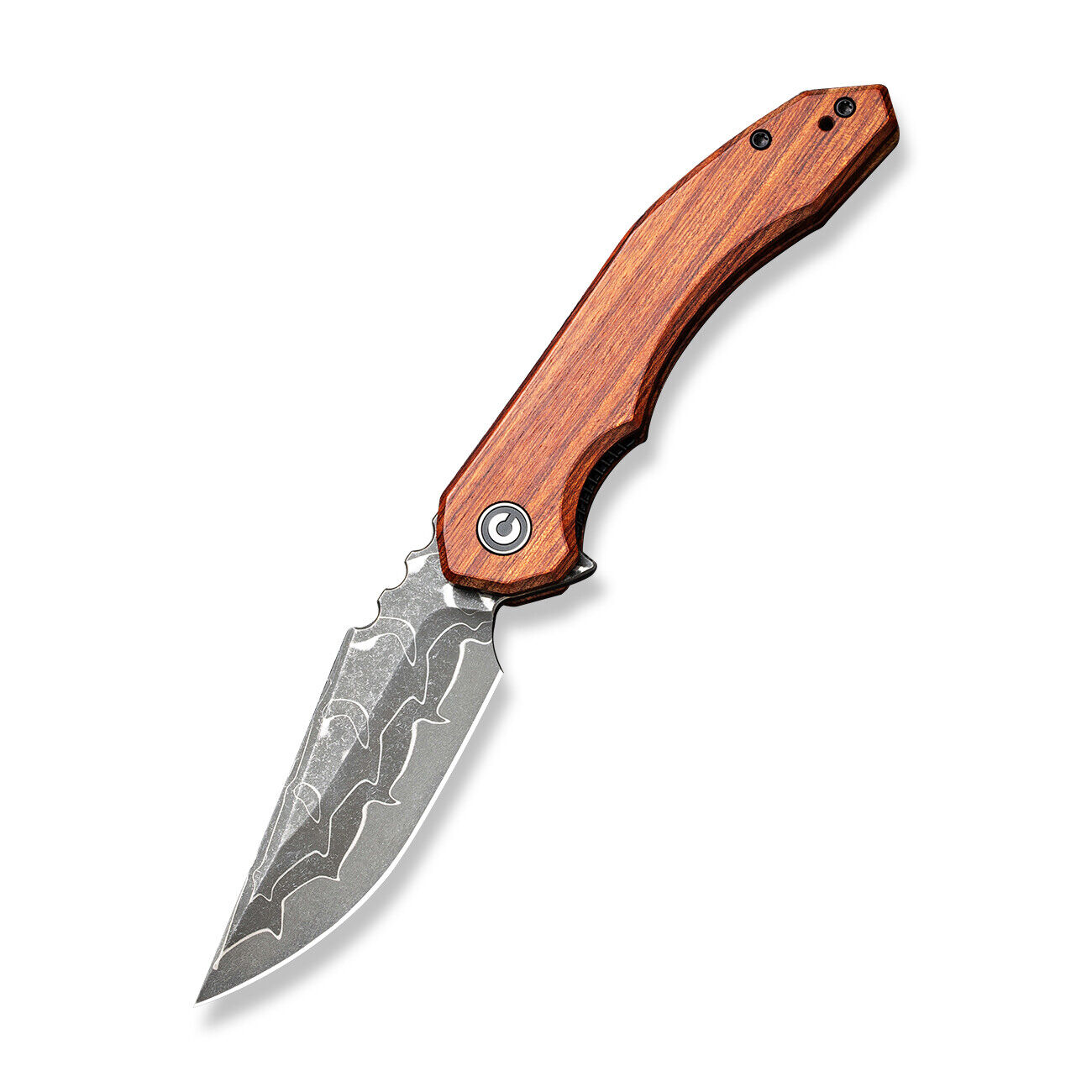 Civivi Knives Bluetick C23050-DS1 Guibourtia Wood Damascus Pocket Knife