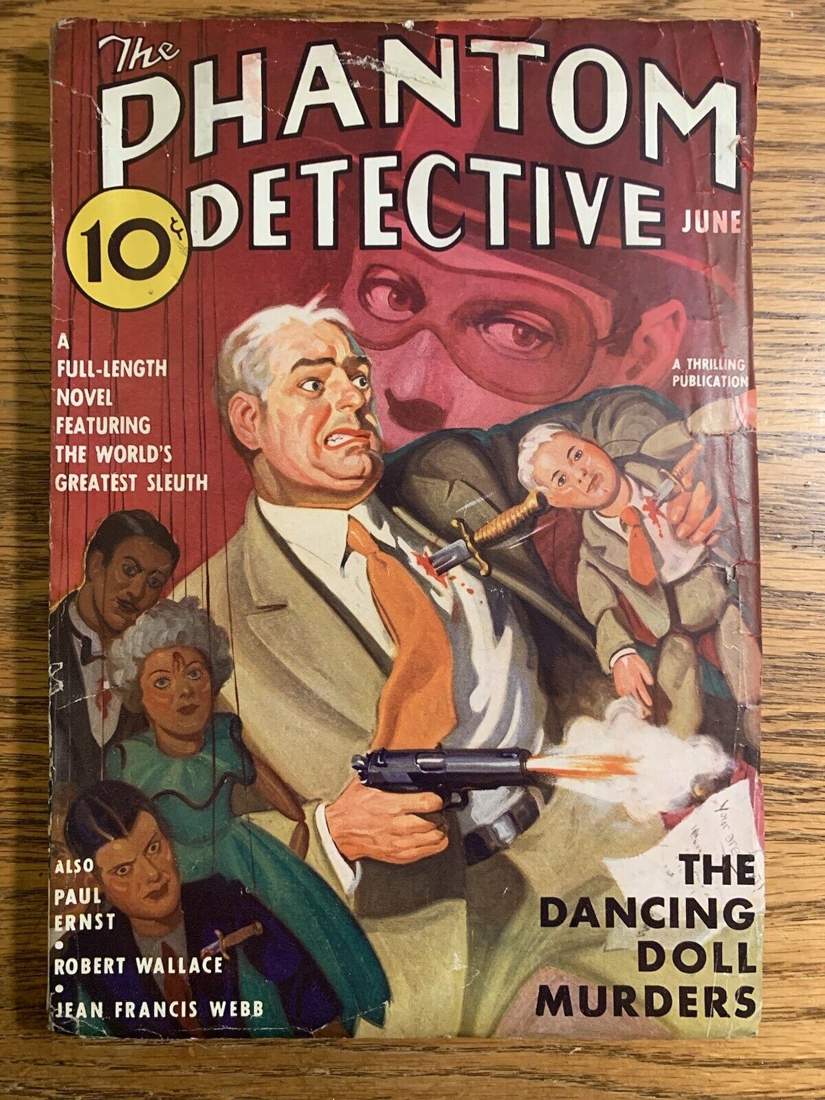 The PHANTOM DETECTIVE Vintage Pulp Magazine June 1937 High Grade