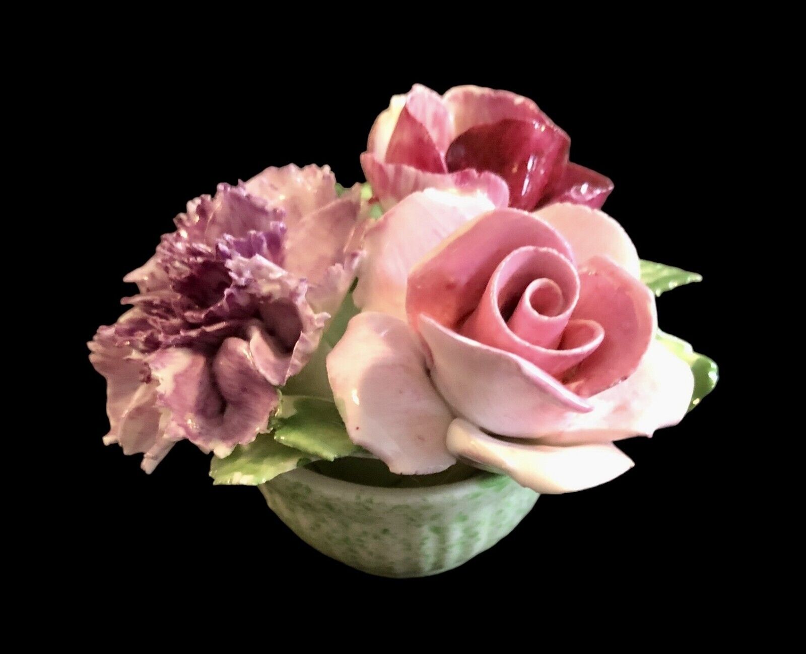 Royal Adderly Vintage bone china England pot pink purple flowers