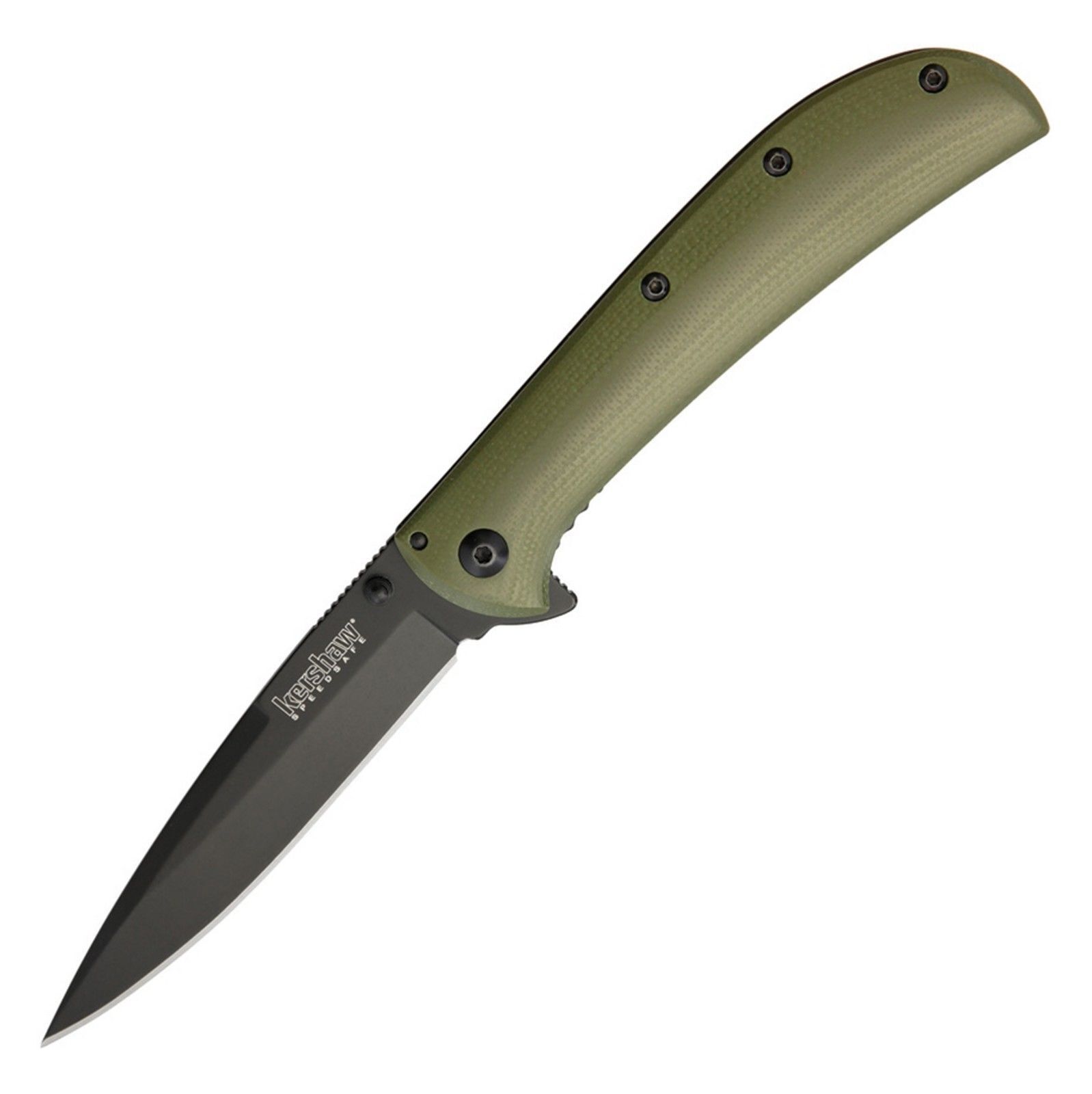 KERSHAW - Al Mar AM-4 Black & Green G-10 Spring Assist Flipper knife 2330GRNBLK