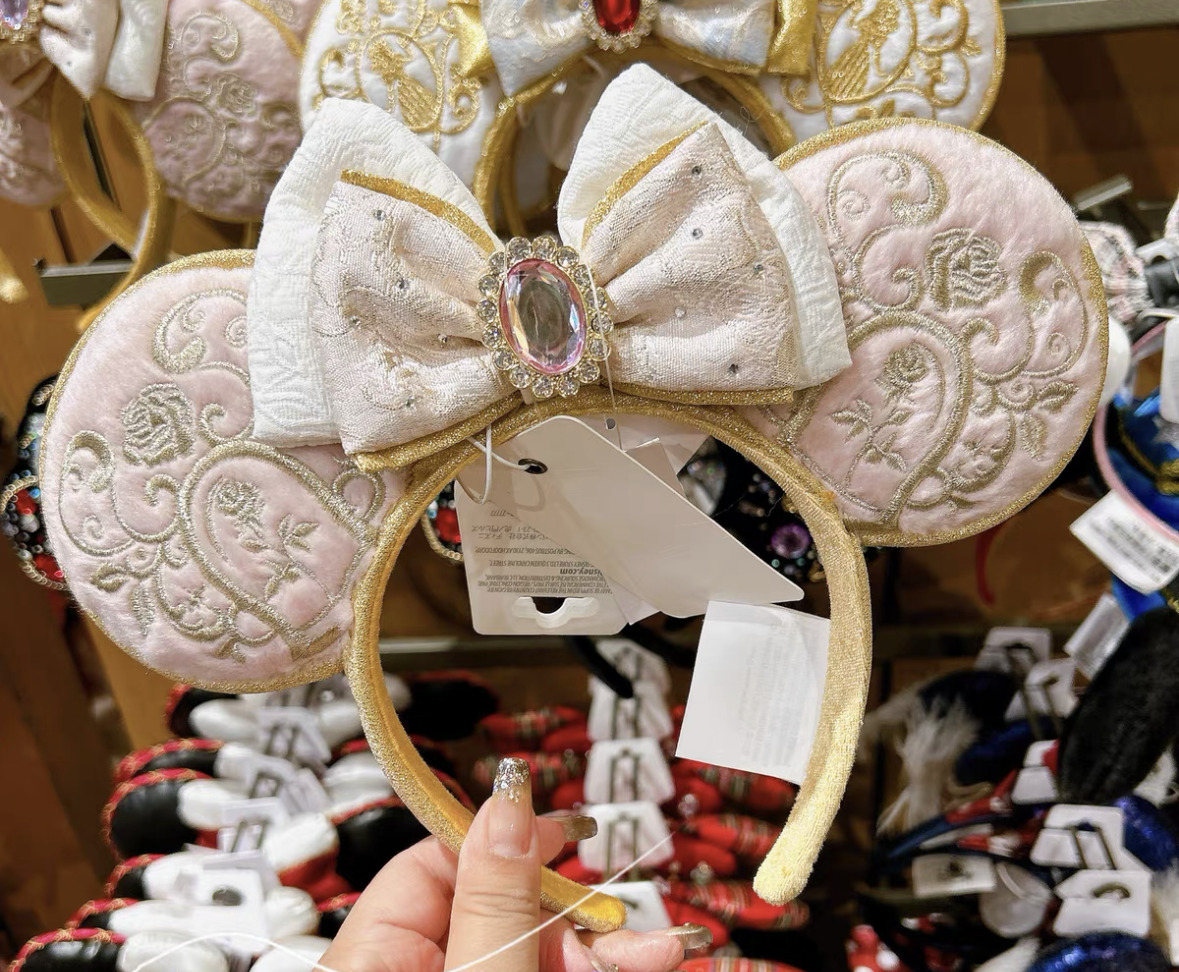 Authentic Disney Princess Aurora Minnie Mouse pink ear headband disneyland
